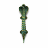 Green patina cobra door handle vintage oxidized brass snake hardware