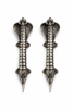 Pair of cobra door handles in real silver finish, solid brass snake door pull set (silver naturally tarnishes for an antique look)