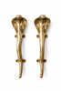 Polished gold cobra door handle set solid brass luxury snake door pulls for front entry doors