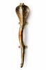 Solid brass cobra door handle sculptural serpent entry pull for exterior front door