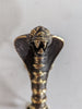 Detailed cobra head sculpture solid brass door handle luxury serpent design