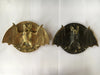 dark antique brass bat wall hook front view gothic decor detailed craftsmanship