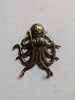 Decorative brass octopus wall hook ocean inspired nautical home decor