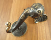 Close up brass elephant wall hook decorative animal sculpture hook