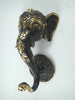 Detailed antique brass elephant coat hook decorative wall decor