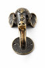 Front view brass elephant wall hook decorative animal wall decor