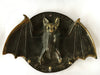gold brass bat wall hook front view gothic decor polished finish detail