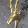 Gold brass impala animal wall hook decorative safari wall decor hook