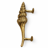 Gold brass seashell door handle decorative coastal door hardware for beach house interiors