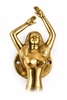 Gold solid brass mermaid door handle decorative coastal entry hardware