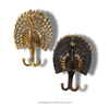 Brass Peacock Double Wall Hook – Cottagecore Boho Jewelry & Towel Hanger