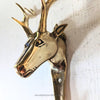 gold brass deer antlers Coat hanger head mounted to the wall