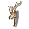 gold brass deer antlers stocking holder
