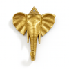 Brass Elephant Head Wall Hook – Boho Towel & Coat Hanger for Nursery & Yoga Decor