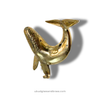 gold brass jumping whale coat hanger for beach house decor