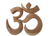 Wooden hand carved wood Om symbol 3 sizes