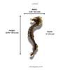Large seahorse cabinet pull brass nautical handle dimensions and mounting details
