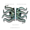 left and right side of the blue black octopus double door handler
