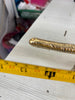 Measuring screw hole spacing on solid brass seashell door handle installation hardware