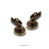 Left and right mini Buddha hand drawer pulls in solid brass, sculptural mudra cabinet hardware for drawers and cupboards