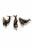 Mixed antique and gold brass sea life hooks whale and seal set coastal bathroom decor wall hooks