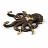 Decorative brass octopus wall hook nautical ocean themed home decor accent