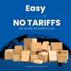 No tariffs for U.S. buyers message for brass mudra hand door pull and cabinet hardware, tracked shipping