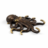 Brass octopus coat hook marine animal wall hook for coats towels or keys