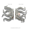 Finish guide showing octopus door pull in silver option with left vs right orientation