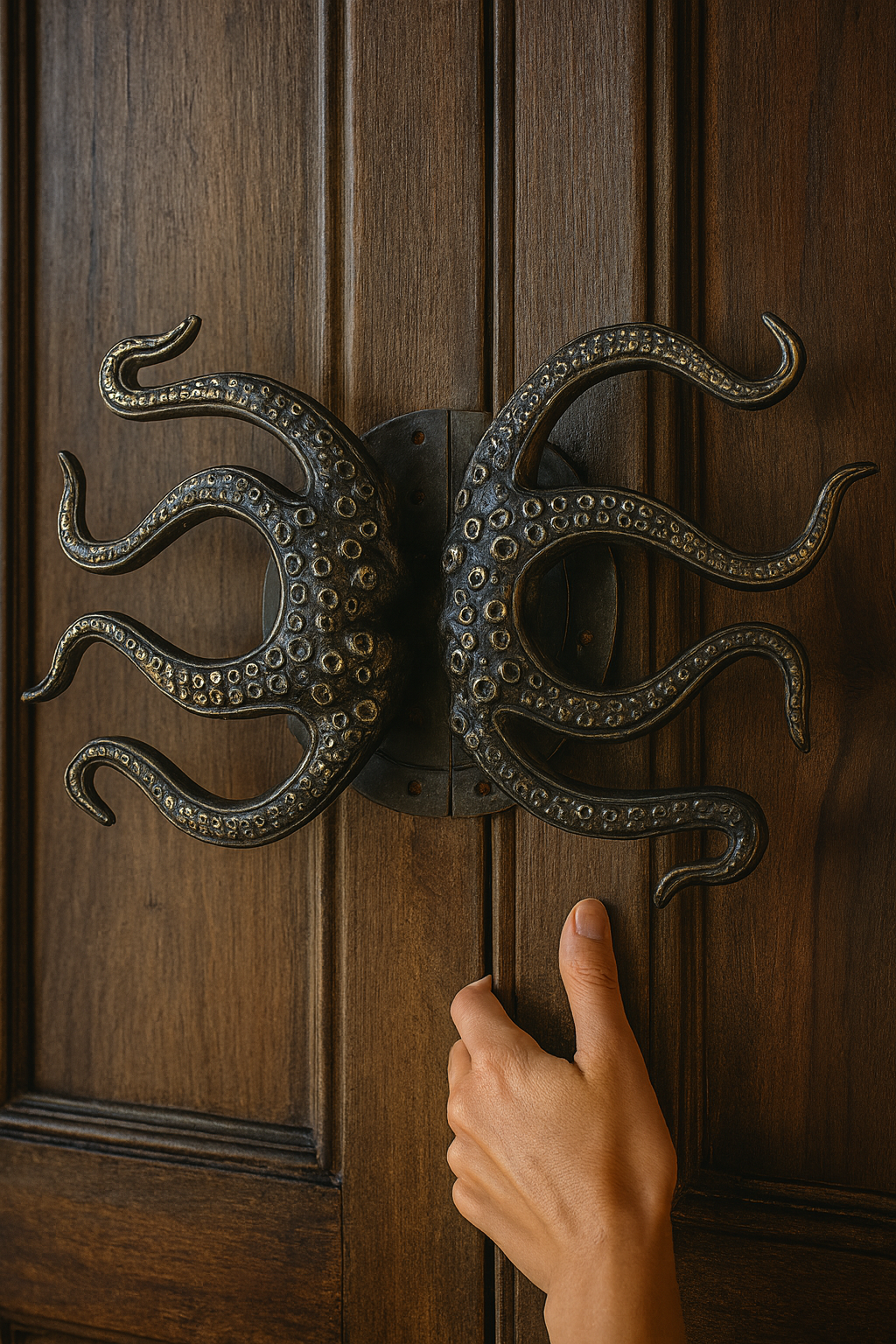 Octopus Doors Large Octopus Tentacle Door Pull | Brass Nautical Gothic Hardware ...