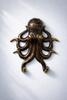 Decorative brass octopus wall hook ocean animal coat hook for coastal decor