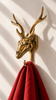 Brass Deer Skull Wall Hook – Gothic Antler Coat Hook in Gold or Dark Antique
