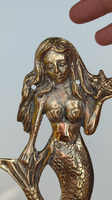 hollow brass gold mermaid wall hook video