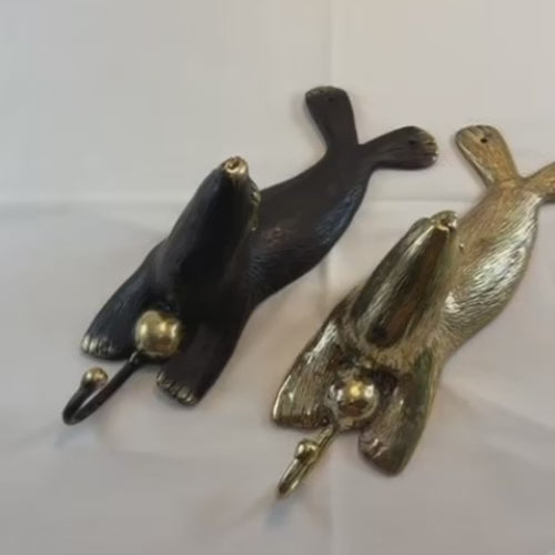 Sea life themed seal towel hook for kids bathroom