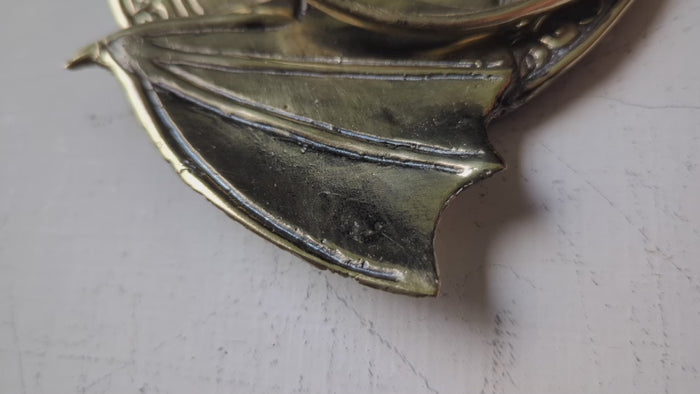 Gold Brass bat furniture pull