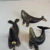 Antique brass sea life wall hooks set whale and seal design coastal nautical decor video preview