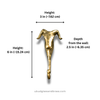 Brass ram head wall hook dimensions and measurements, animal wall hook sizing guide