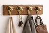 Ram head wall hook set of 4 used as entryway coat towel and bag hooks