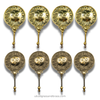 Set of 4 solid brass sun and moon wall hooks in gold and antique finishes, celestial hook bundle