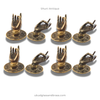 Shuni mudra mini brass hand bundle in antique finish, 4 sets for drawer pulls and hooks