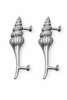 Silver seashell door handle coastal nautical beach house entry door hardware