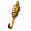 Single gold brass Buddha wall hook, coat hanger, bathroom towel hook, spiritual decor