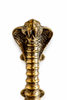 Single cobra door handle front view, solid brass snake entry door pull statement hardware