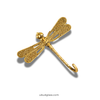 Single brass dragonfly wall hook product photo, boho cottagecore wall hanger for towel, robe or keys