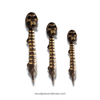 Vertical size comparison of skull spine door handles in small medium and large sizes