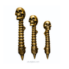 Skull spine door handle set available in three sizes for double doors, choose small medium or large