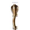 Solid brass cobra door handle luxury snake entry door pull for front door statement hardware