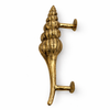 Solid brass seashell door handle for coastal beach house decor and nautical interior door hardware
