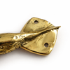 Brass squid hook mounting plate detail sturdy wall hook for towels coats keys