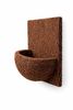 Side view of coconut tree fern orchid wall planter showing pocket depth